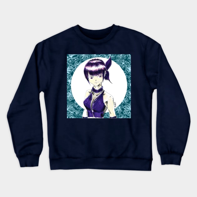 Ayane in dead or alive fighting match Crewneck Sweatshirt by jorge_lebeau